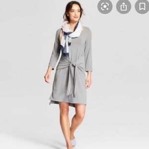 A New Day gray front tie dress